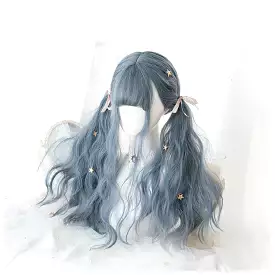 LOLITA GREY BLUE WATERWAVE WIG BY90115