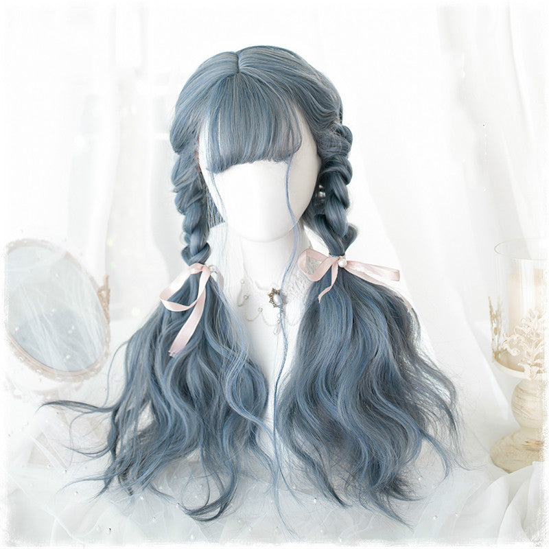 LOLITA GREY BLUE WATERWAVE WIG BY90115