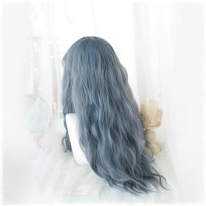 LOLITA GREY BLUE WATERWAVE WIG BY90115