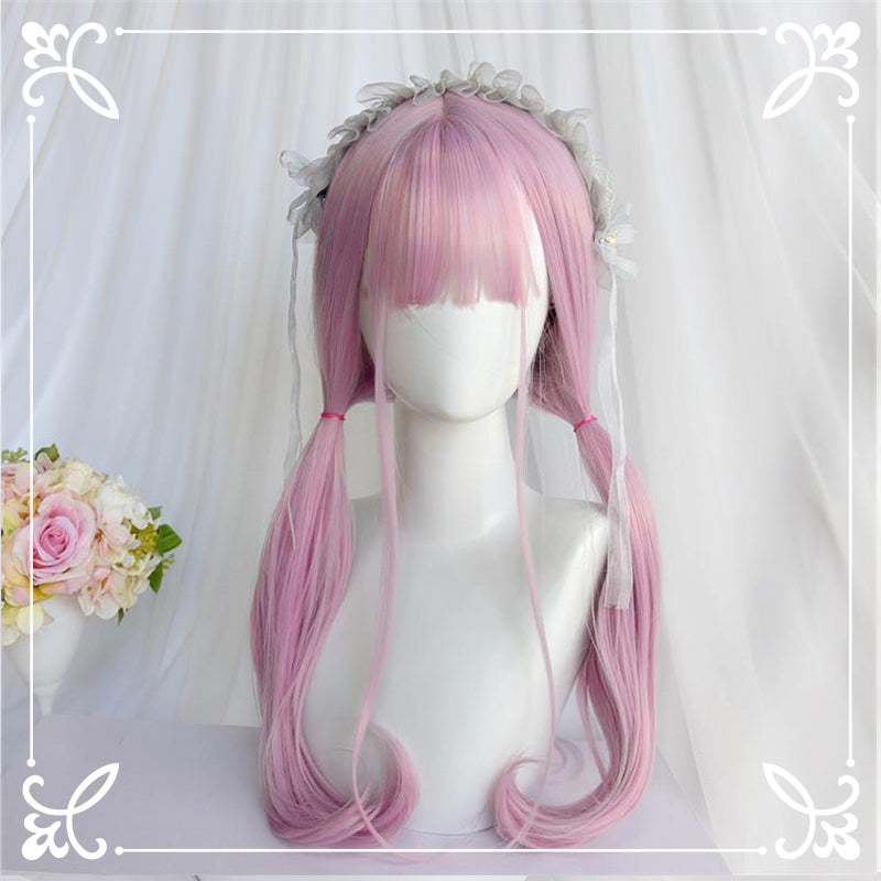 LOLITA PINK PURPLE AIR BANGS WIG BY31023