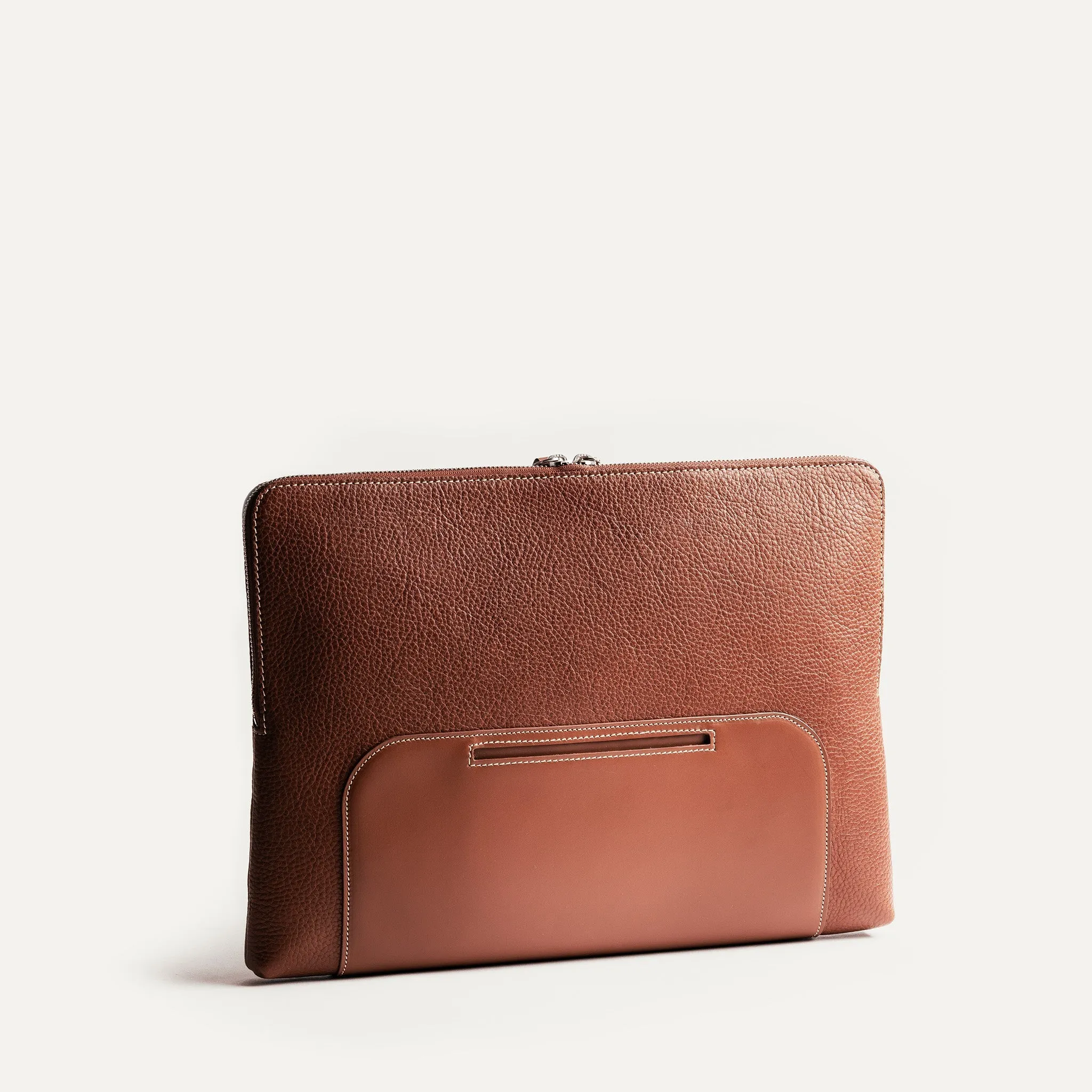 Lundi Paris - ANNA Cognac | Pochette ordinateur en cuir