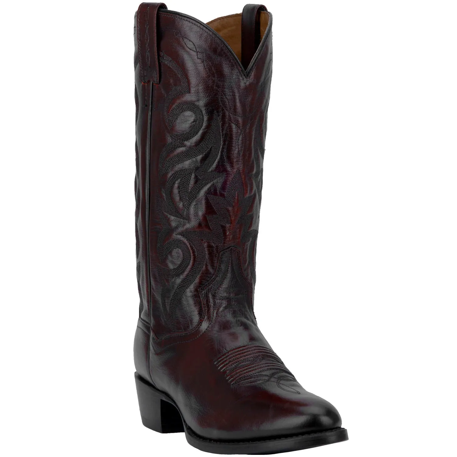 Milwaukee Dan Post Mens Leather Boot Black Cherry (DS)