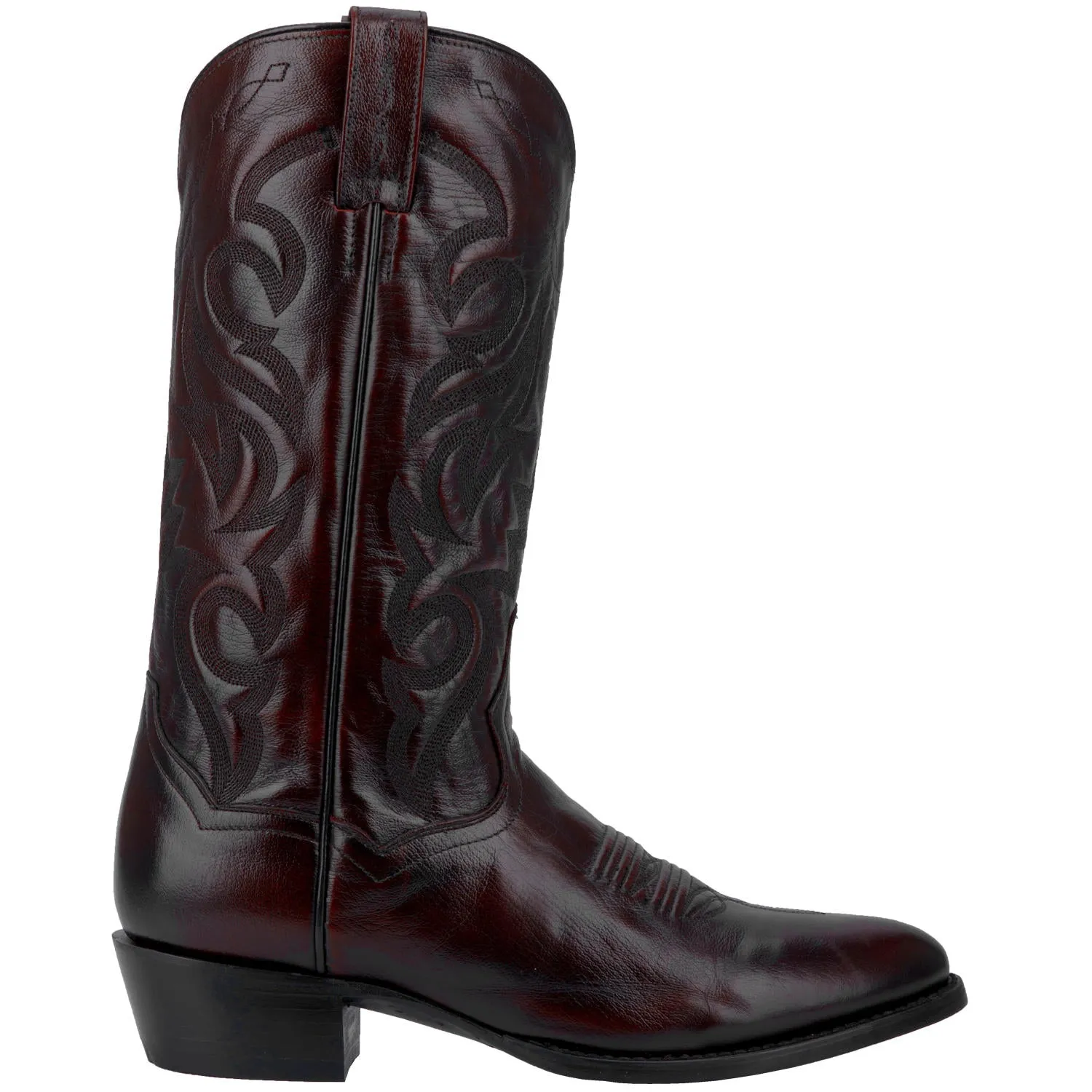 Milwaukee Dan Post Mens Leather Boot Black Cherry (DS)