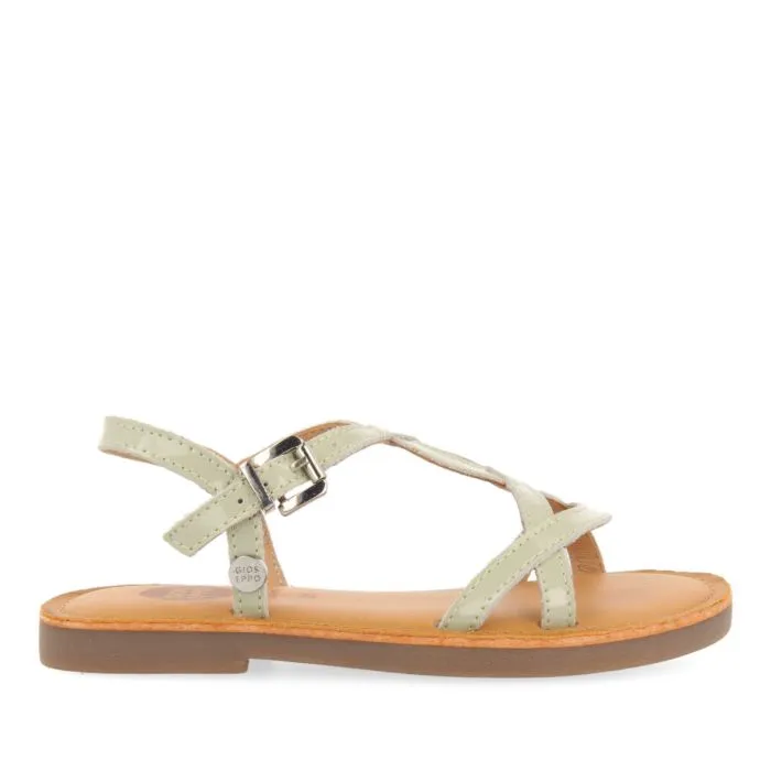 MINT COLOR LEATHER SANDALS WITH STRAPS FOR GIRL SLIVNO