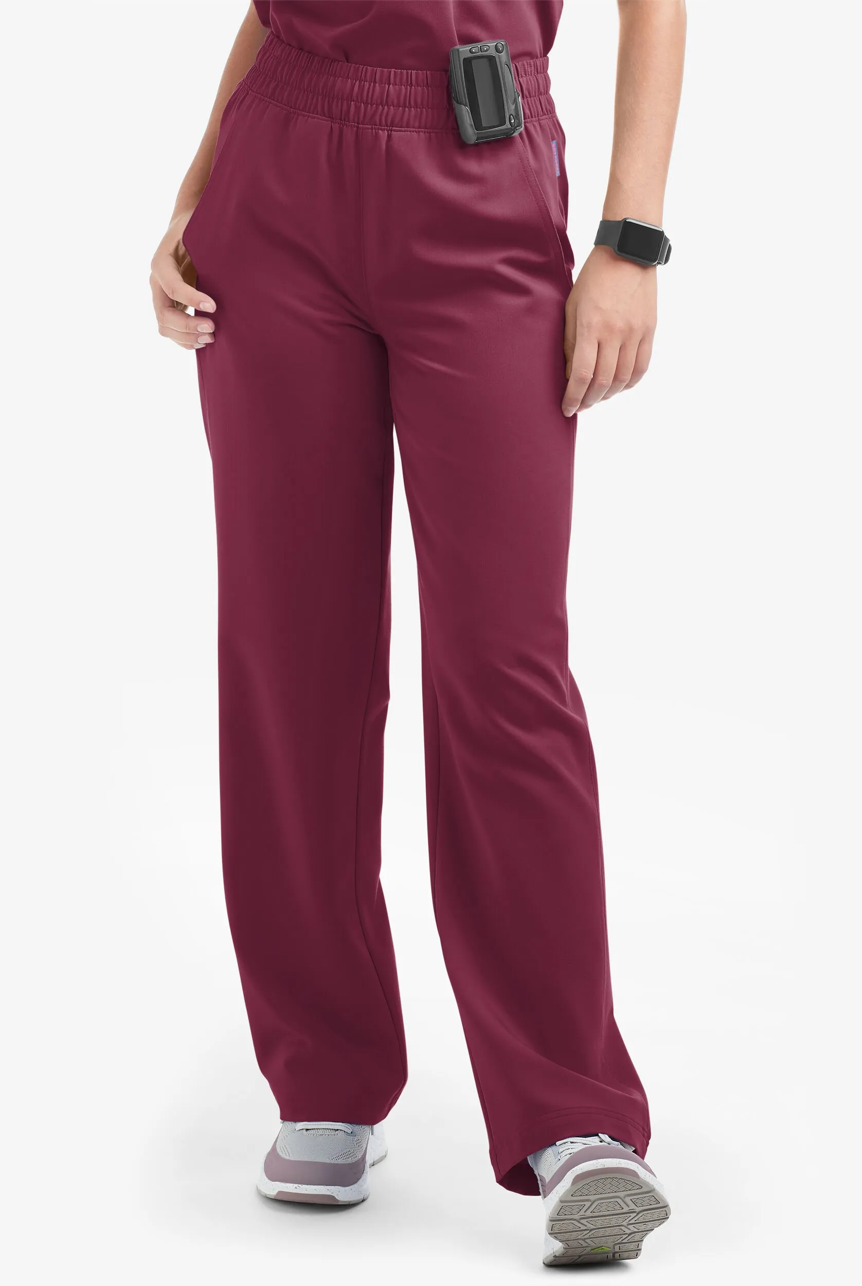 MOVEMENT by Butter-Soft Mira Women's 6-Pocket Wide Leg Scrub Pants - Petite