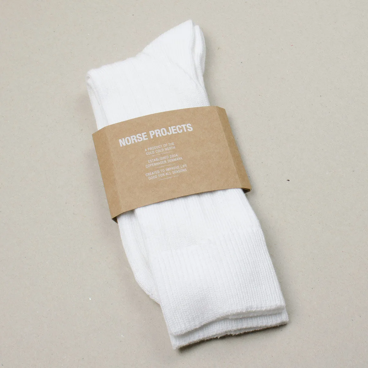 Norse Projects - Bjarki Cordura Rib Socks - White