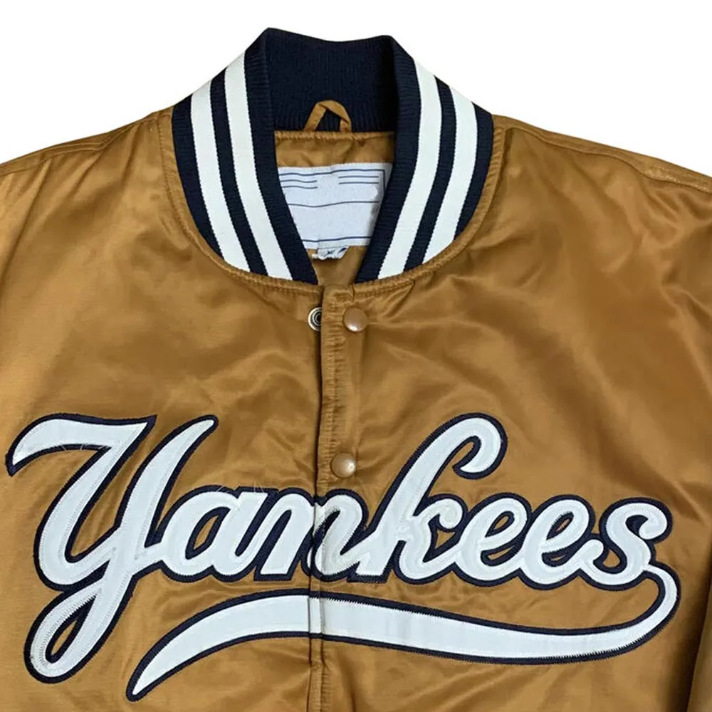 NY Yankees Dugout Full-Snap Golden Jacket