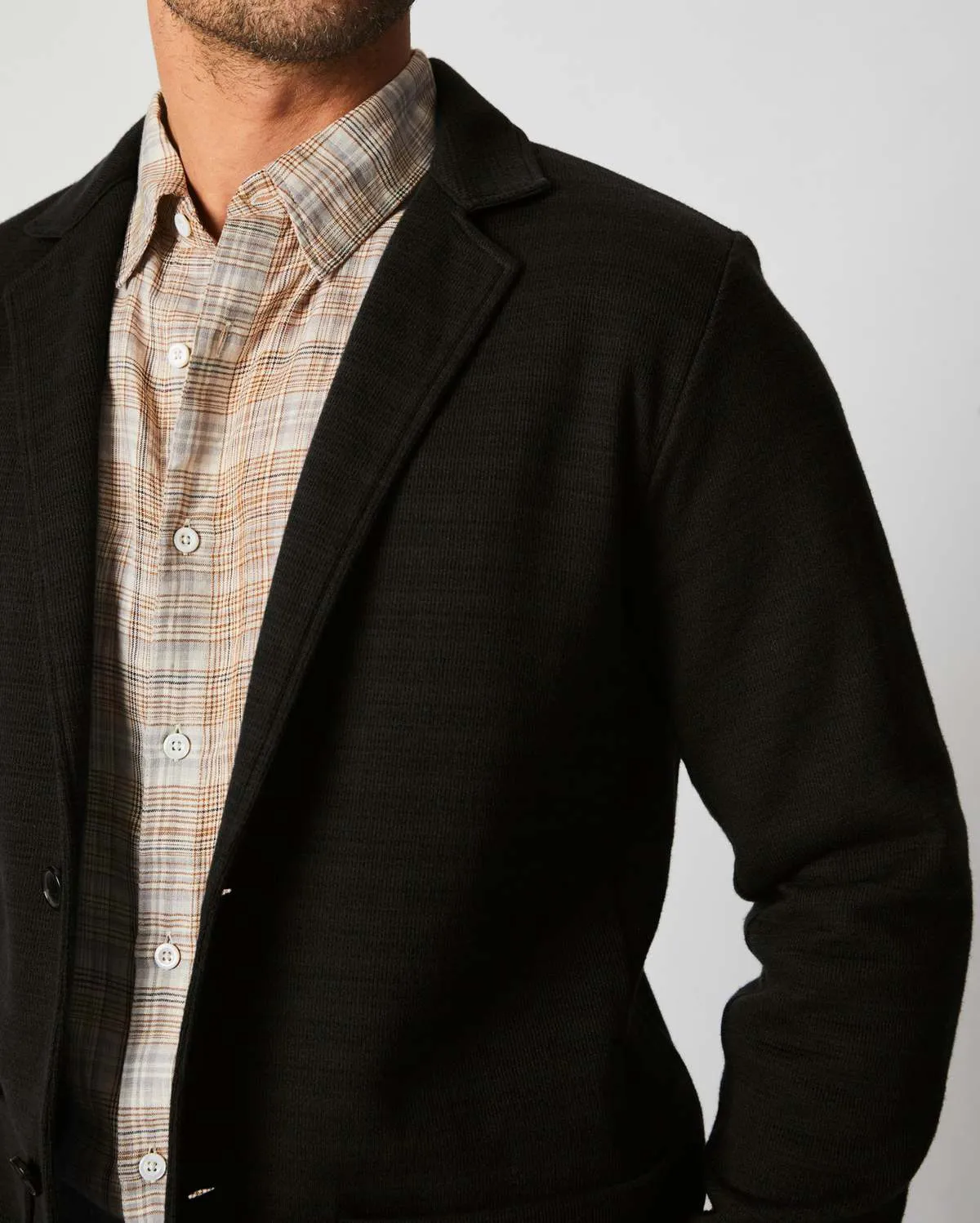 Ottoman Knit Sport Coat - Dark Asphalt