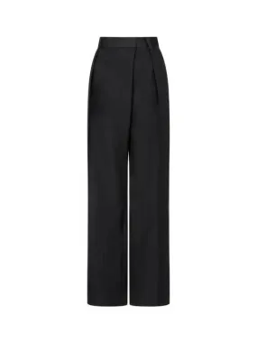 Overseas Station Season Big Chance 8 18 Women s One Tuck Pleated Wide Pants Black 271815