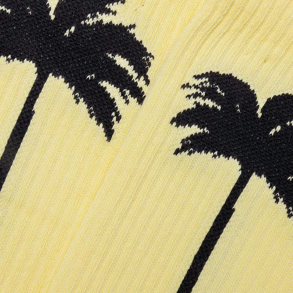 Palm Socks - Yellow/Black