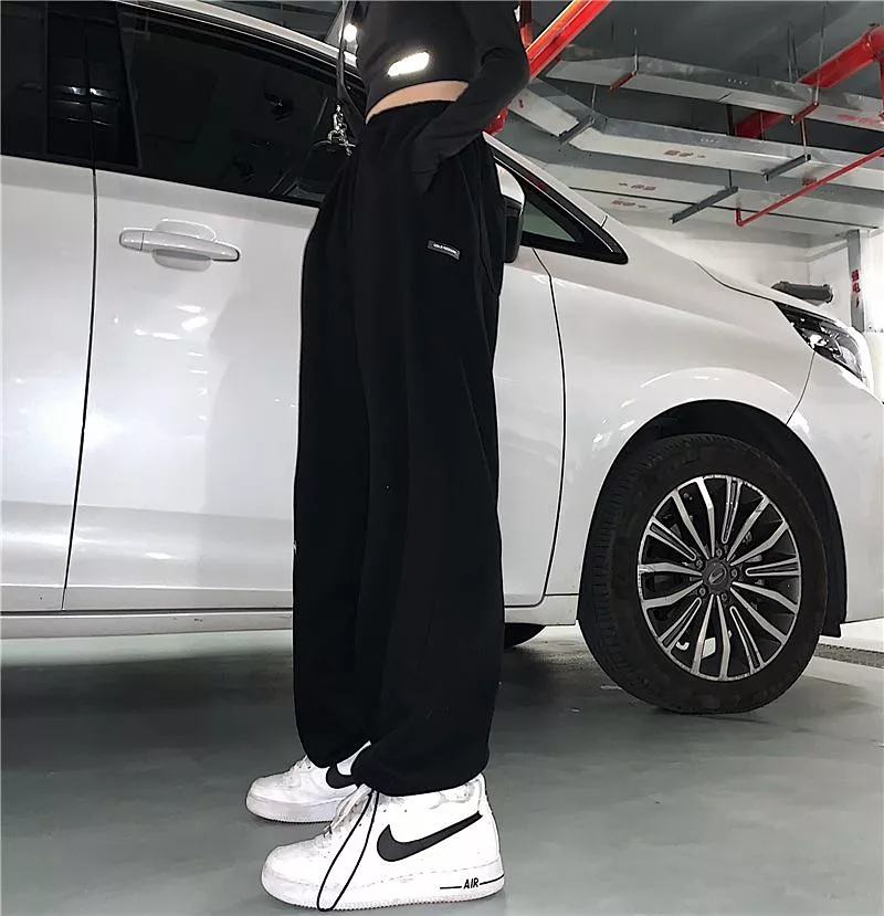 Plain Wide Leg Sweatpants dd11