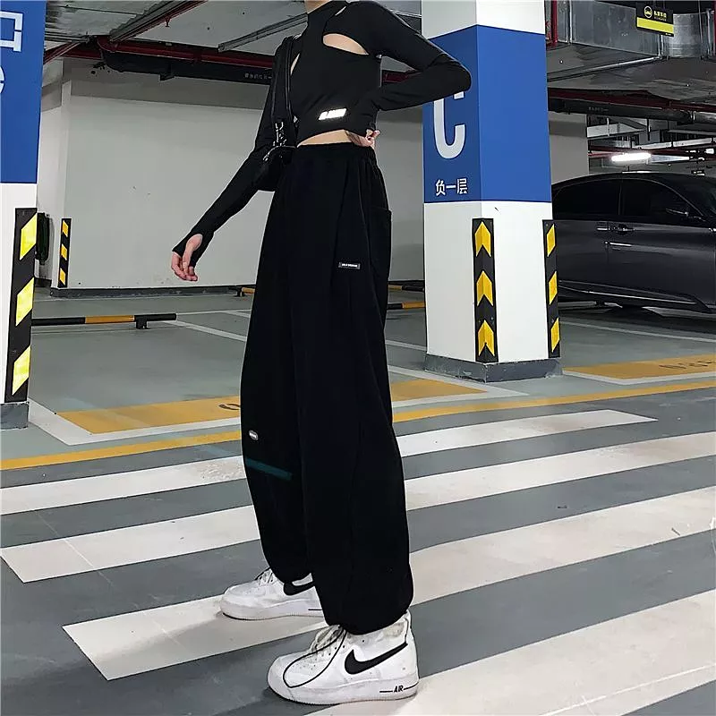 Plain Wide Leg Sweatpants dd11