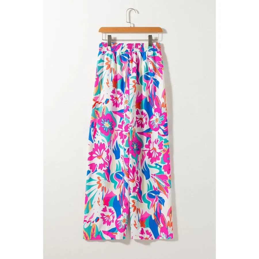 Printed Wide Leg Pants