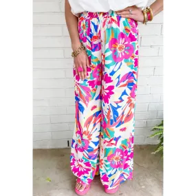 Printed Wide Leg Pants