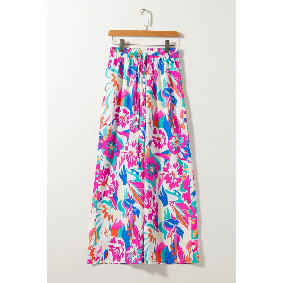 Printed Wide Leg Pants