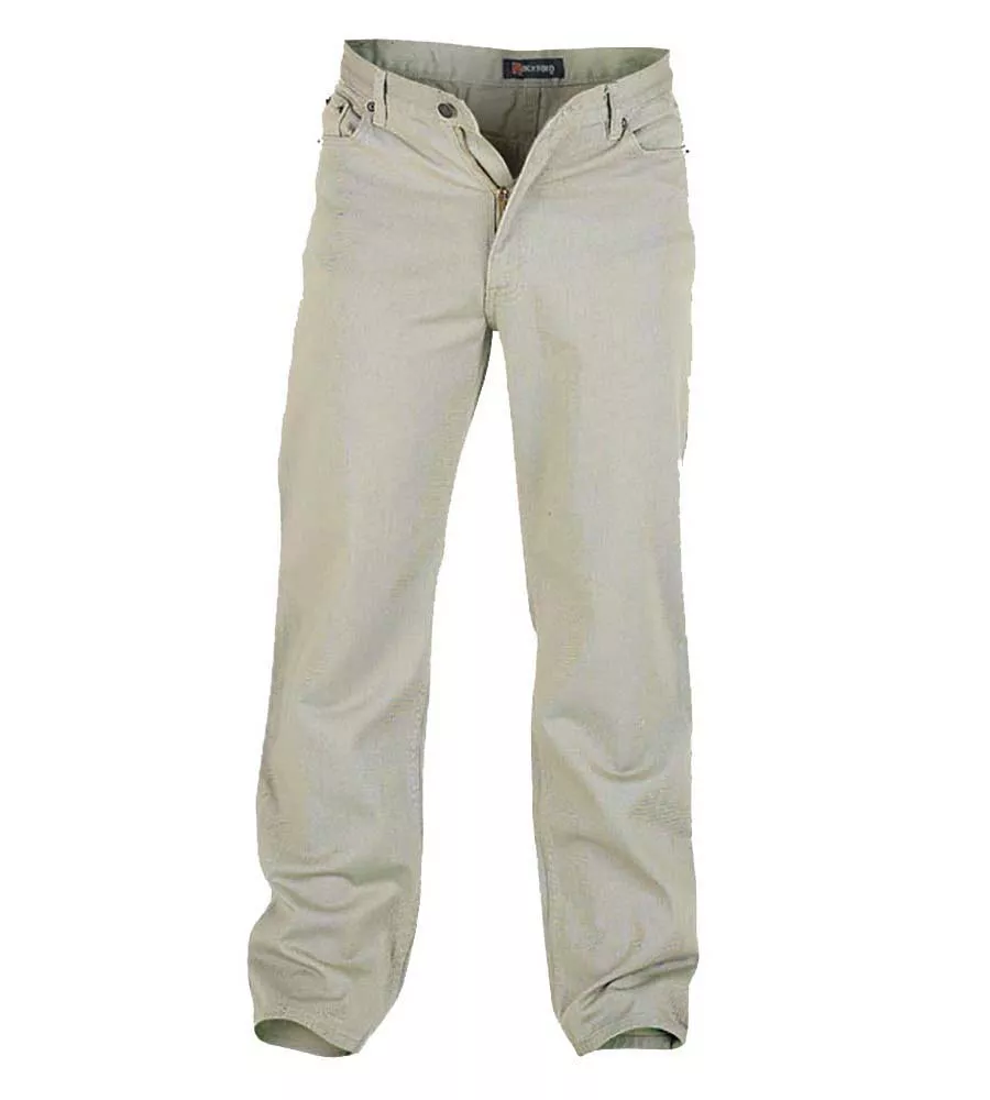 Rockford Big Mens Stone Comfort Fit Jeans (COMFORT STONE )