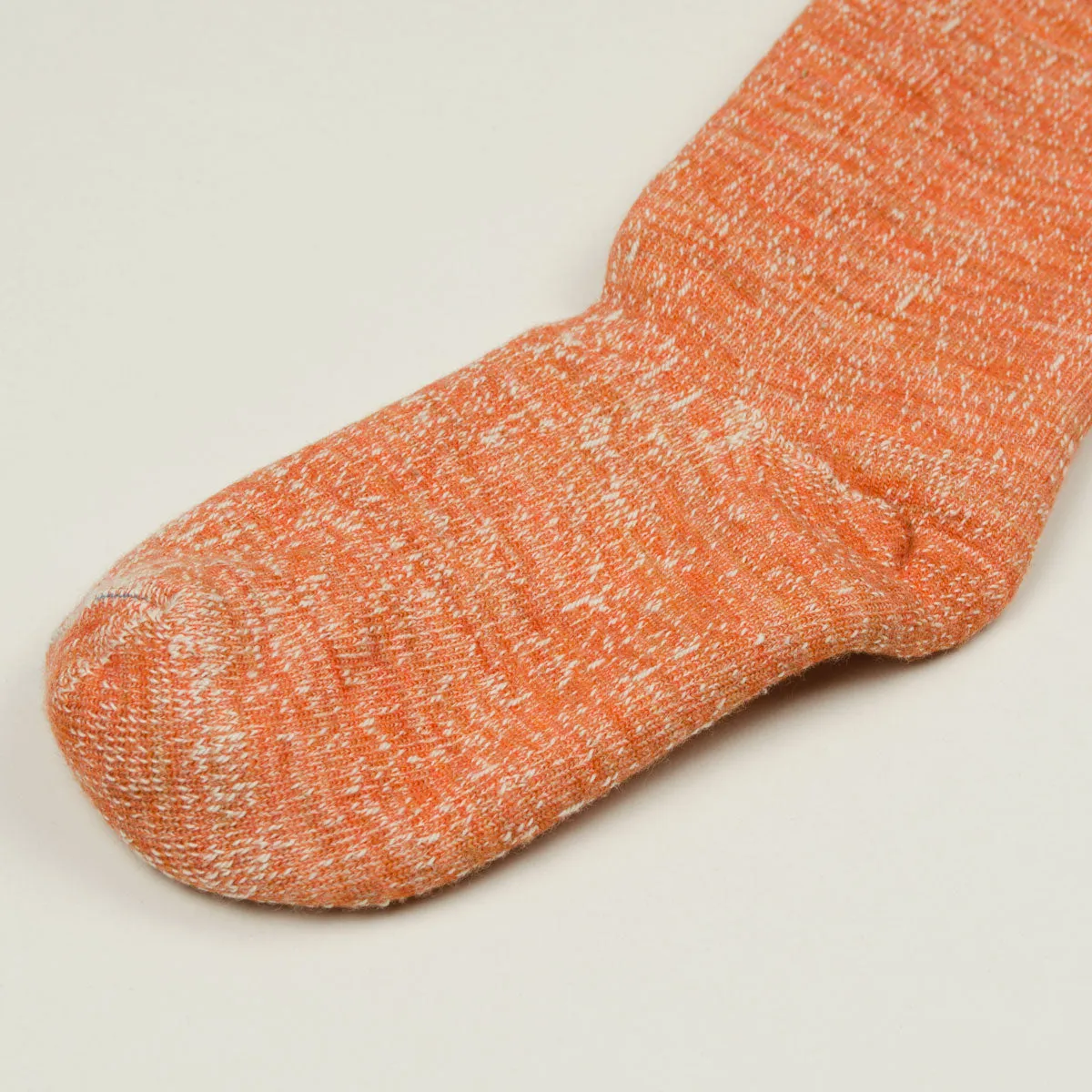 RoToTo - Double Face Merino Cotton Crew Socks - Orange