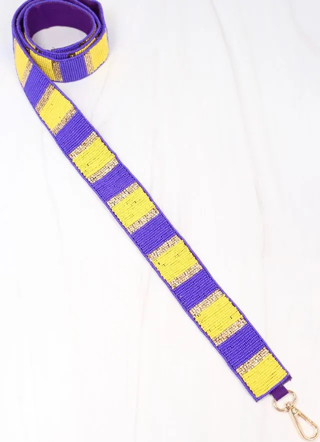 Stadium Striped Strap PURPLE YELLOW