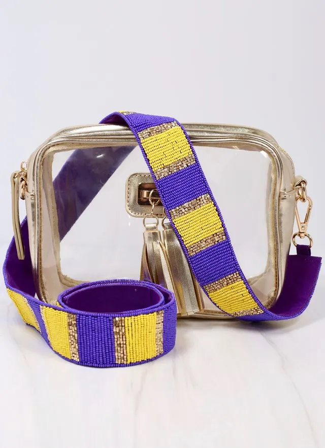 Stadium Striped Strap PURPLE YELLOW