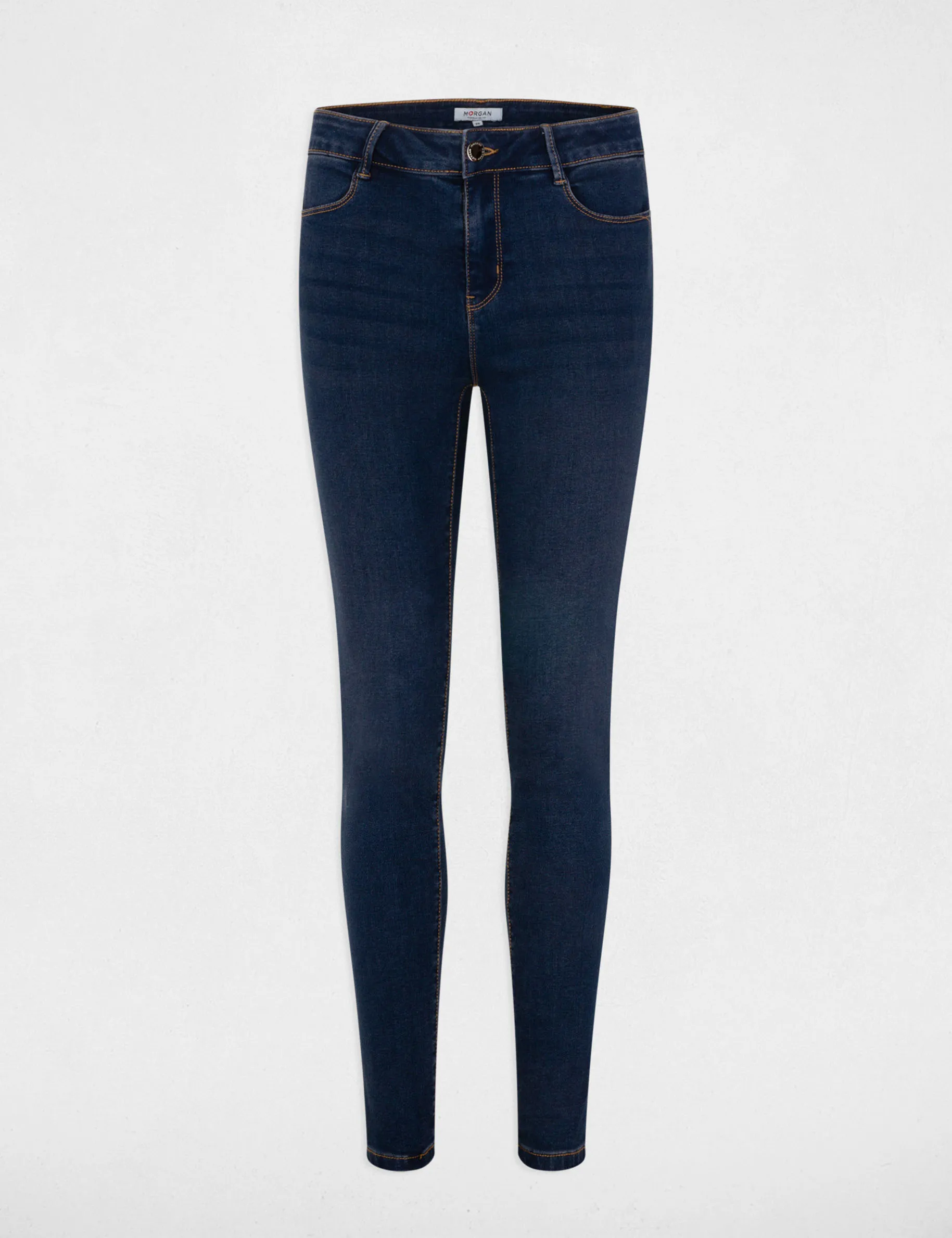 Standard waisted slim jeans raw denim women