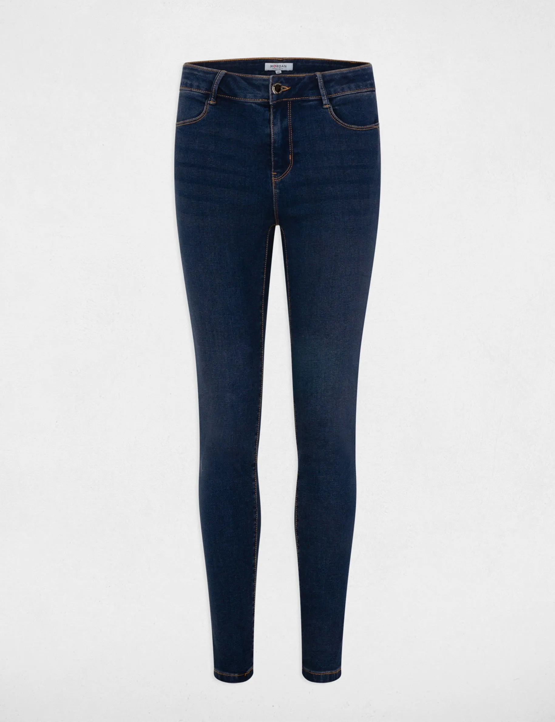 Standard waisted slim jeans raw denim women