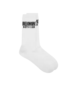 STRAIGHT LOGO SOCKS - WHITE