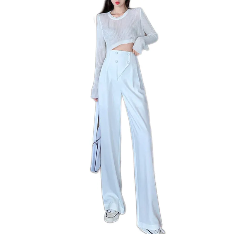 Straight Wide Leg Pants