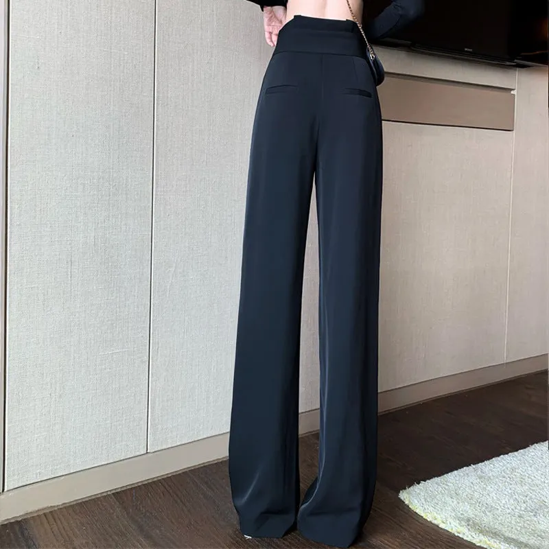 Straight Wide Leg Pants