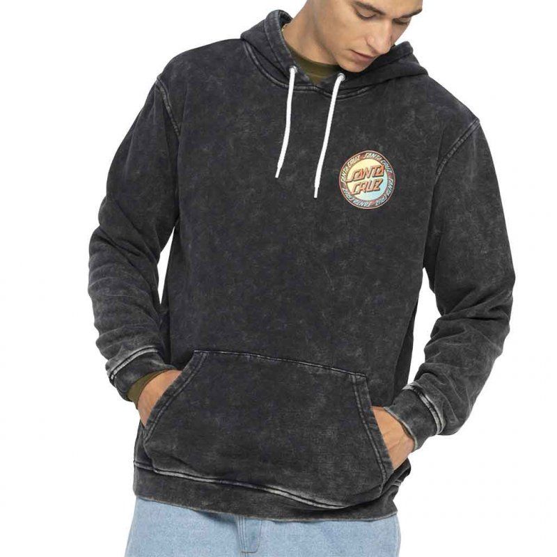 SWEAT CAPUCHE SANTA CRUZ LOUD RINGED BLACK ACID WASH