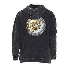 SWEAT CAPUCHE SANTA CRUZ LOUD RINGED BLACK ACID WASH