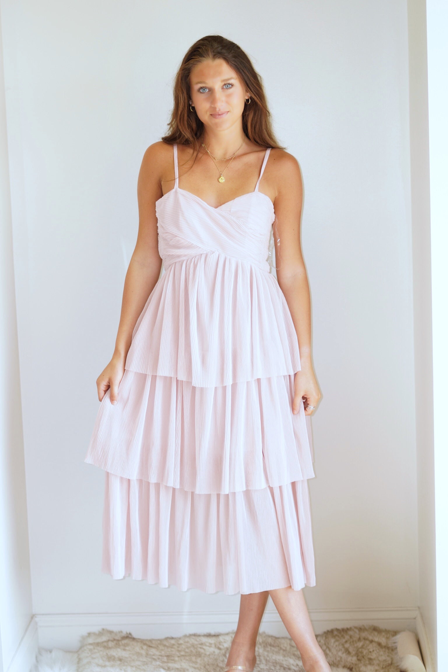 Tay Tiered Ruffle Tulle Midi Dress