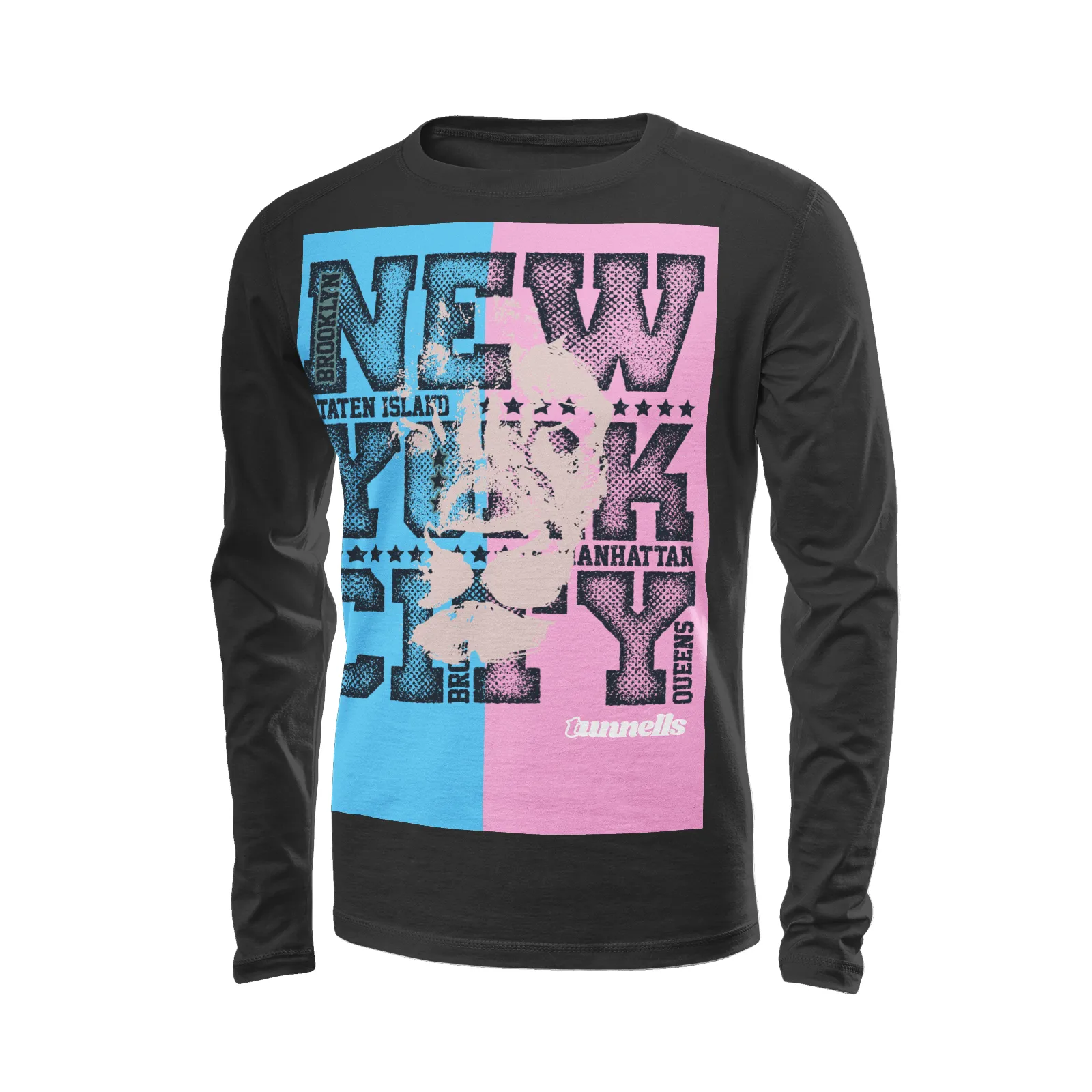 Teen - Blue Pink White NYC Pride 100% Cotton Long-Sleeve T-Shirts