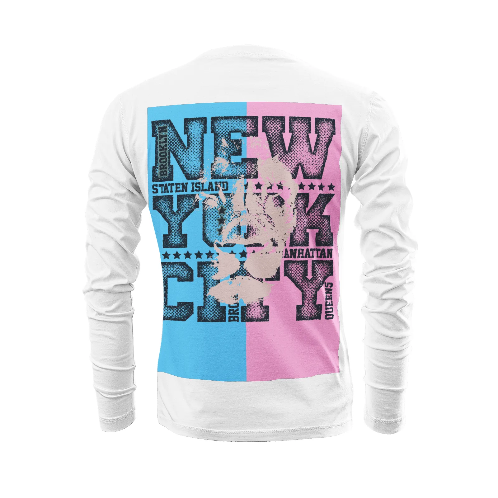 Teen - Blue Pink White NYC Pride 100% Cotton Long-Sleeve T-Shirts