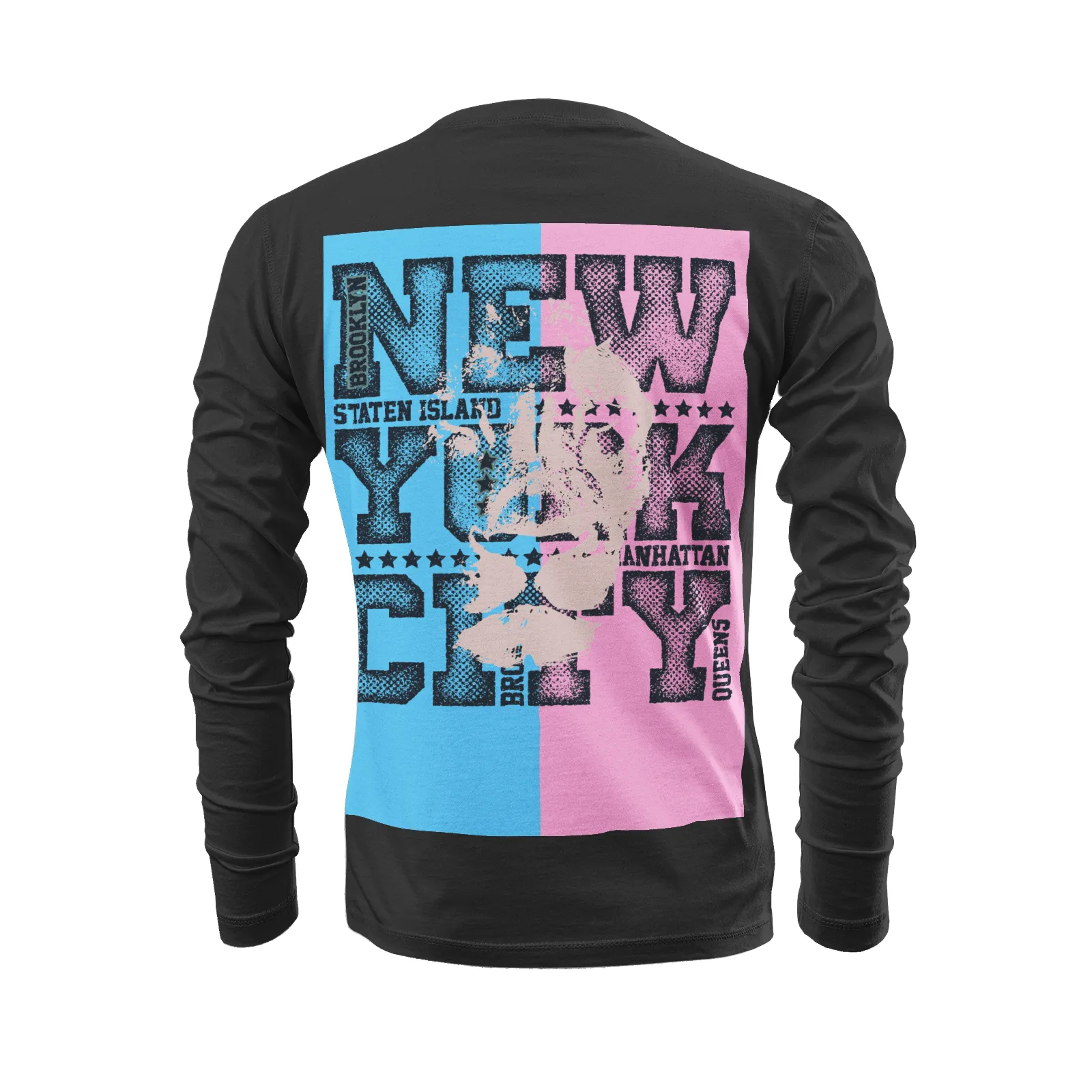 Teen - Blue Pink White NYC Pride 100% Cotton Long-Sleeve T-Shirts