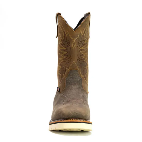 Thorogood Boots 804-4331 11 American Heritage Square Toe Wellington Steel Toe Pull On - Made In USA