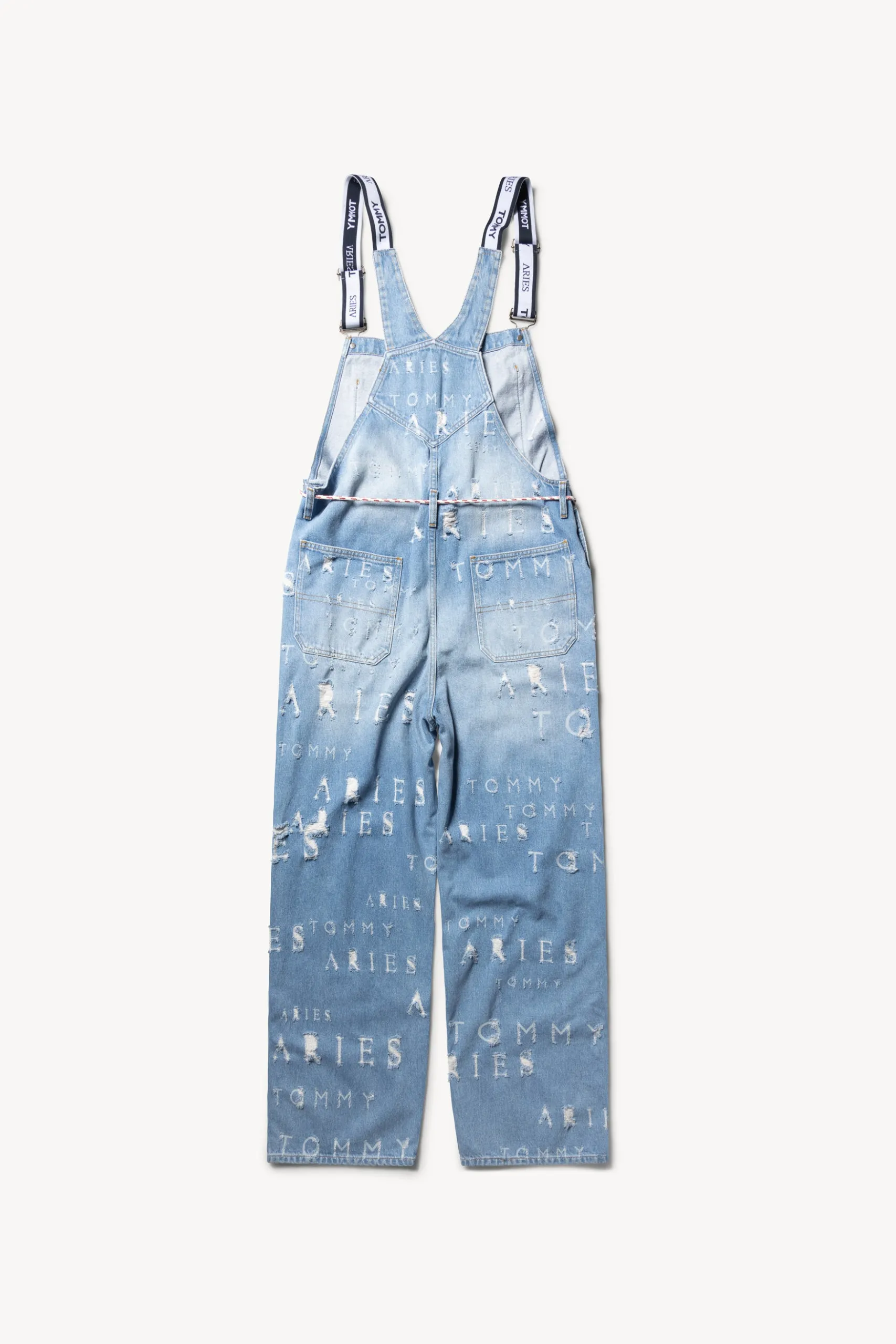 Tommy x Aries Logo Destroyed Denim Dungaree