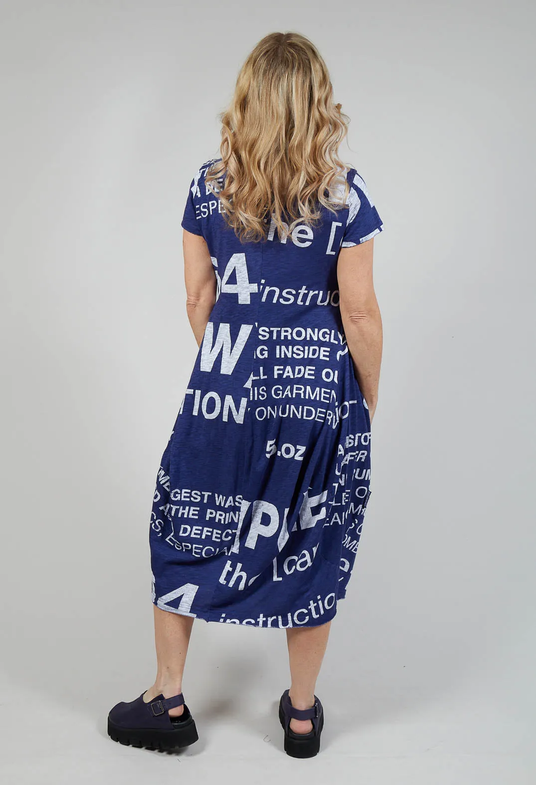 Tulip Hem T-Shirt Dress in Azur Print