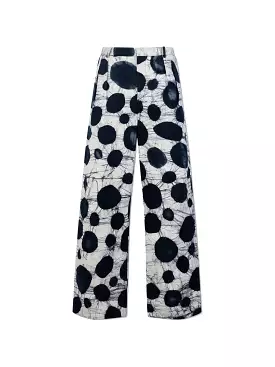 Watercolor Spotted Wide-Leg Pants