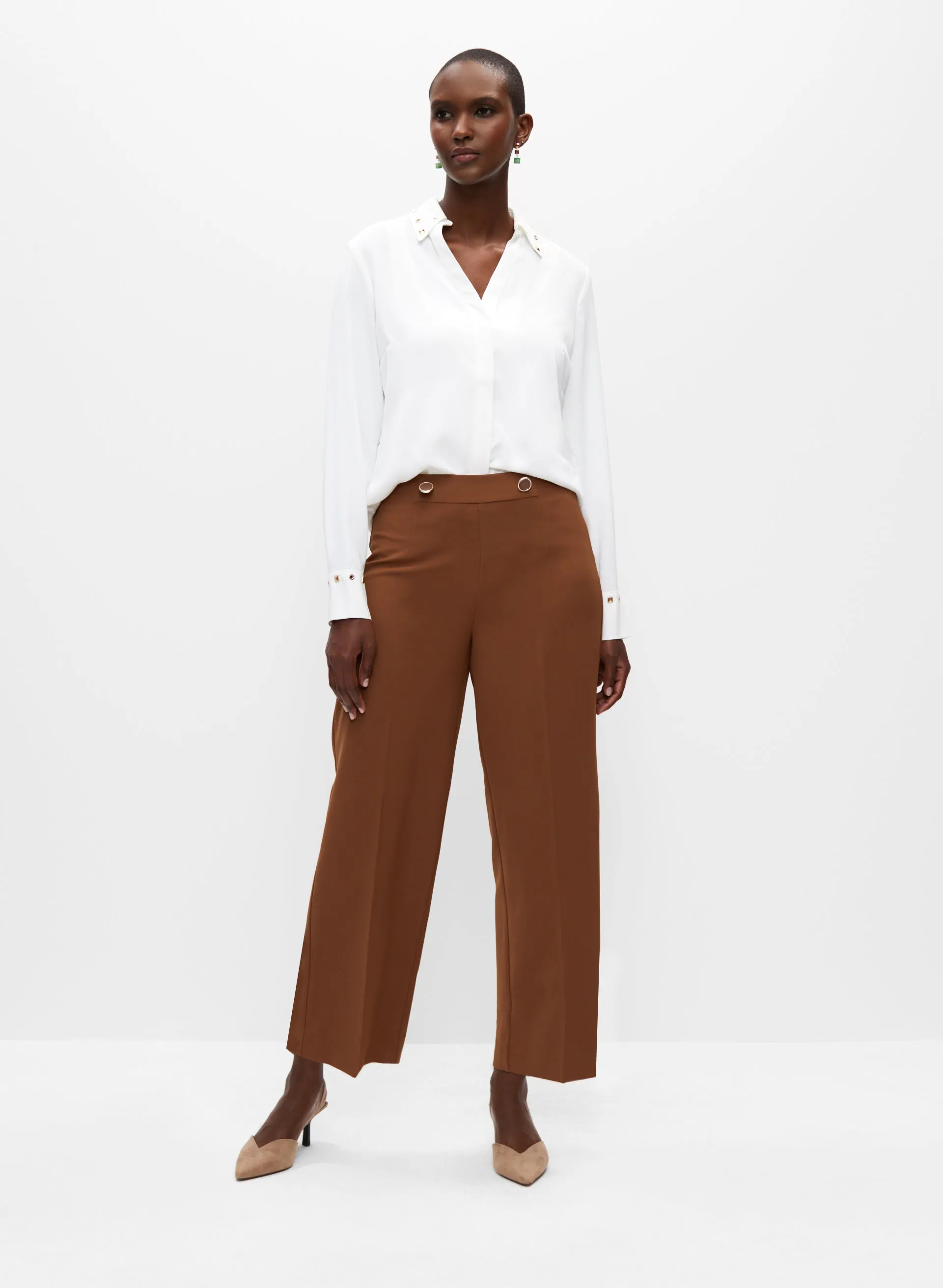 Wide Leg Culotte Pants