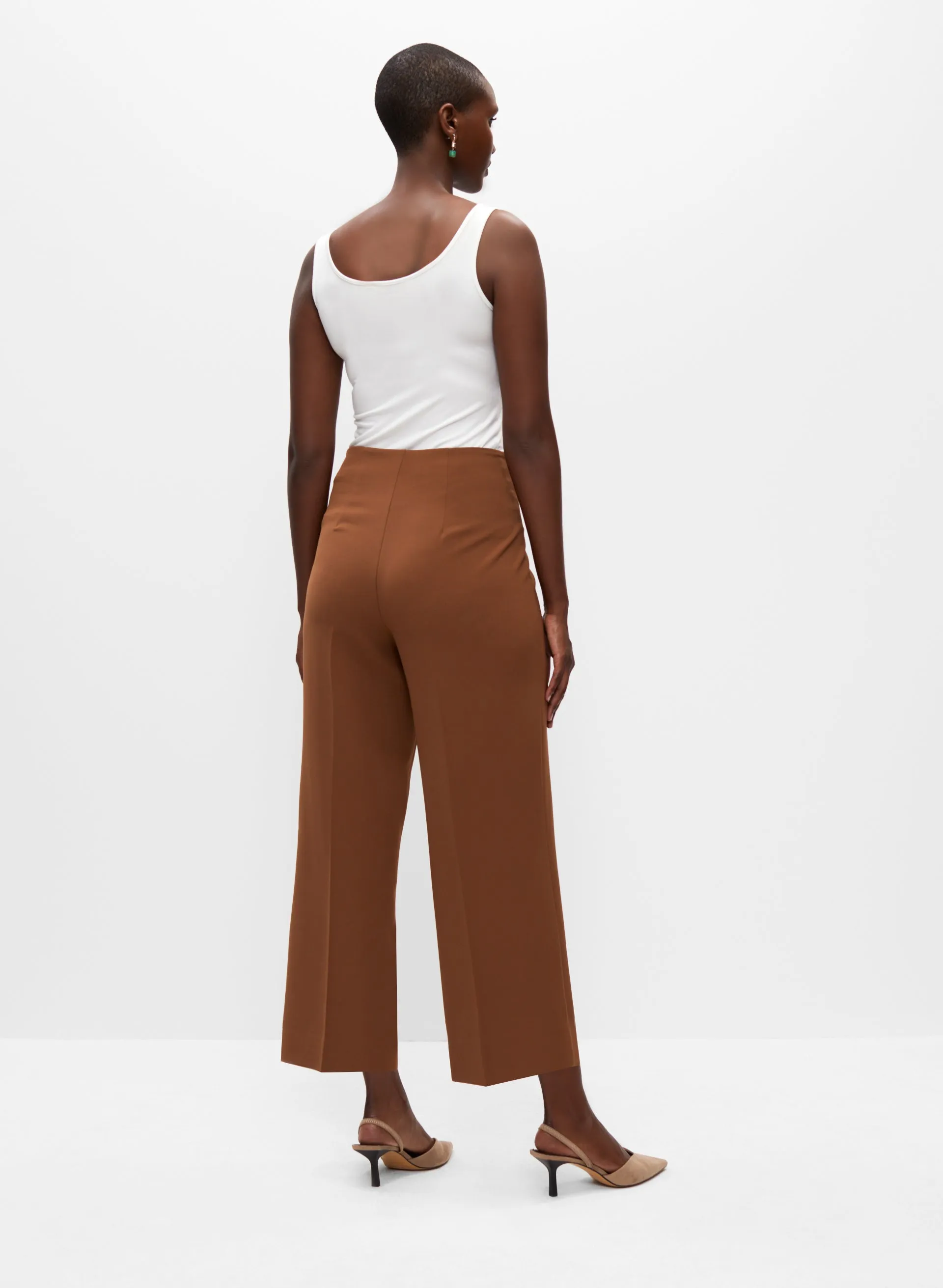 Wide Leg Culotte Pants