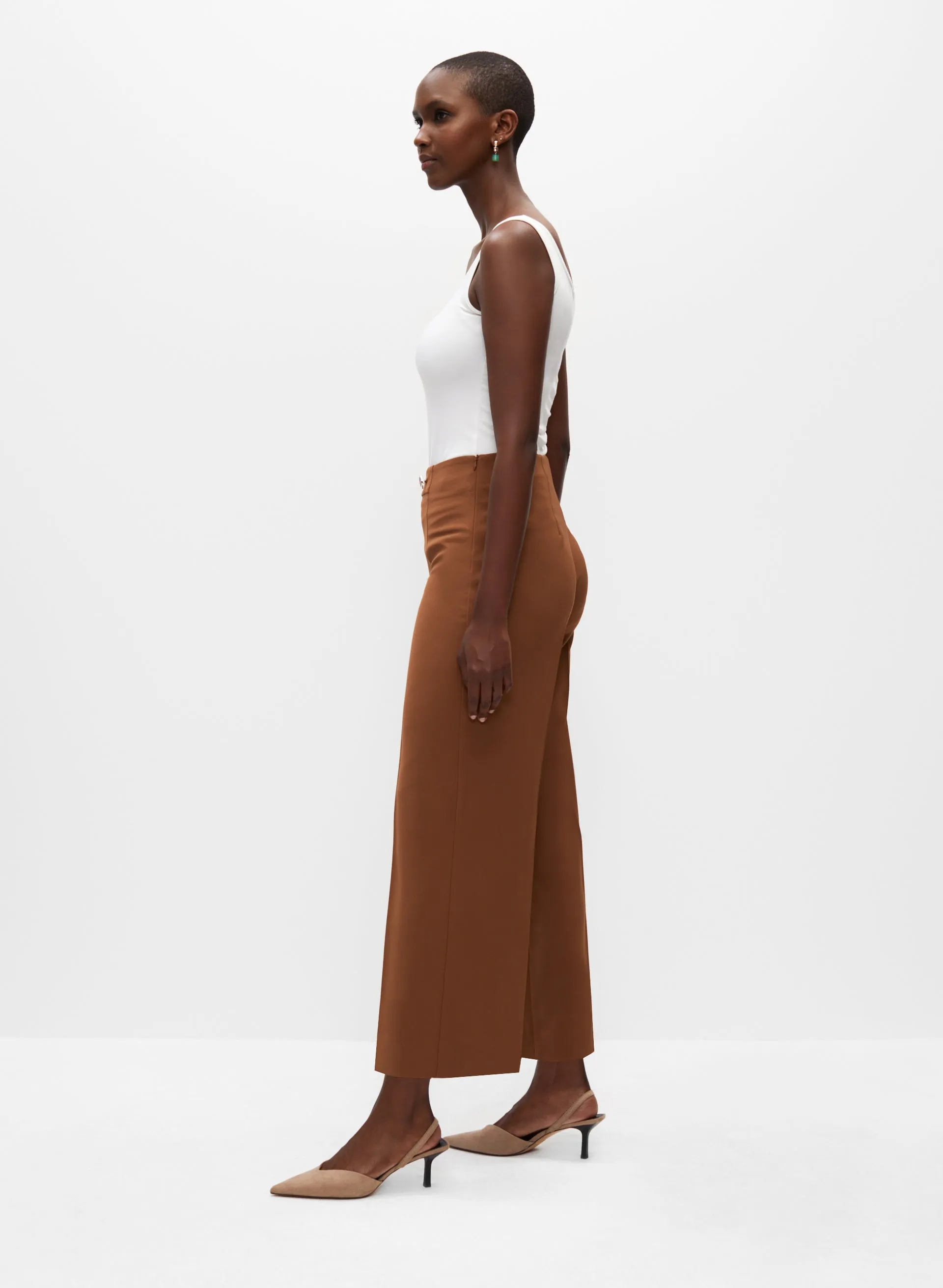 Wide Leg Culotte Pants