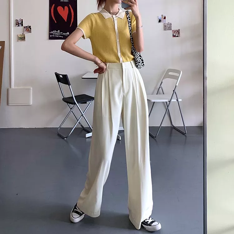 Wide-Leg Dress Pants dd8