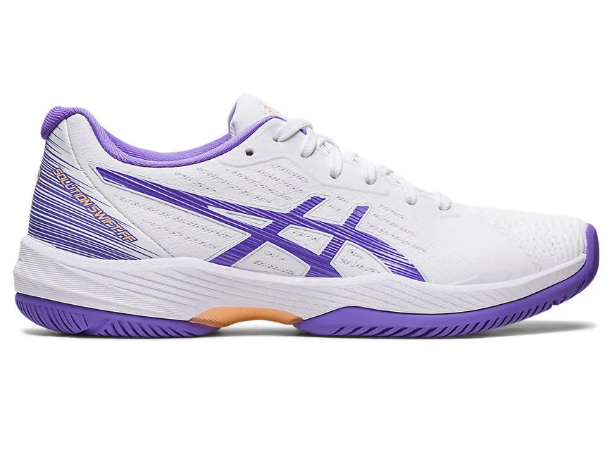 Women's Asics Solution Swift FlyteFoam, White/Amethyst, 10 B Medium