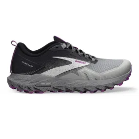 Women's Brooks Cascadia 17, Oyster/Blackened Pearl/Purple, 11 D Wide