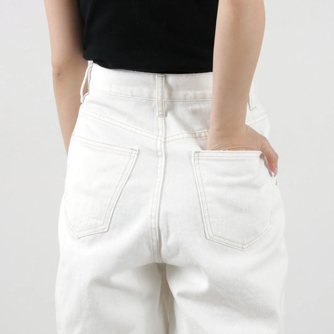 YENN（イェン） ハイライズ タック ワイド パンツ ホワイト / レディース ボトムス デニム ハイウエスト HIGH RIZE TUCK WIDE PANTS WHITE